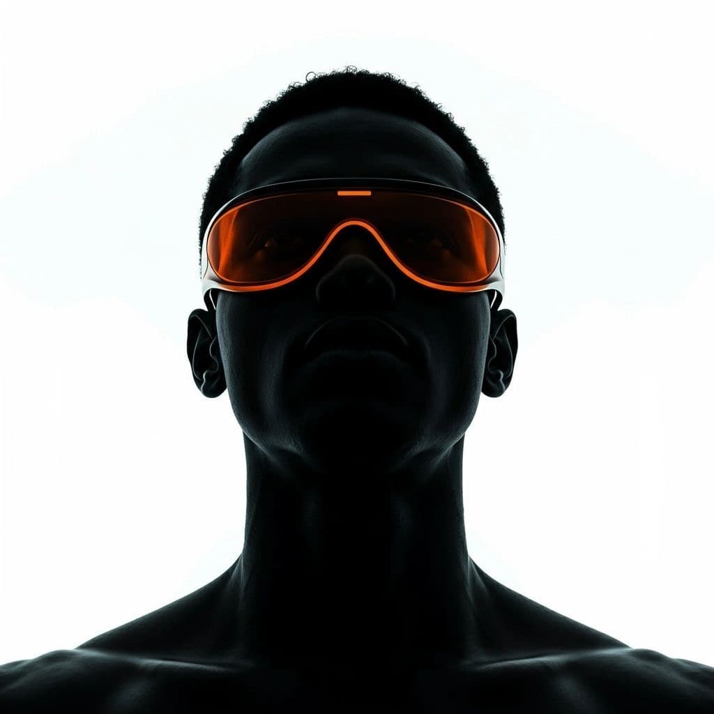 An athlete wearing a heads-up visor
